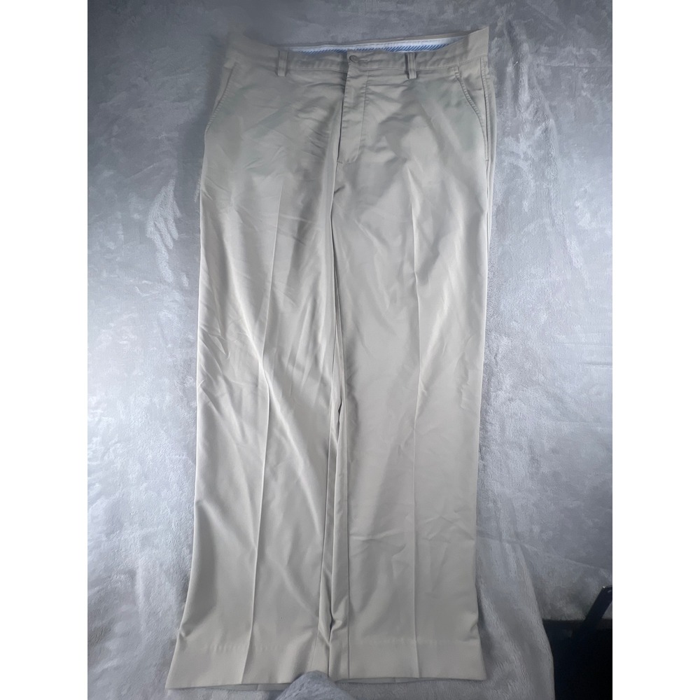 FootJoy‎ Mens Performance Golf Pants Tan Stretch Flat Front Trousers 36x30 FJ